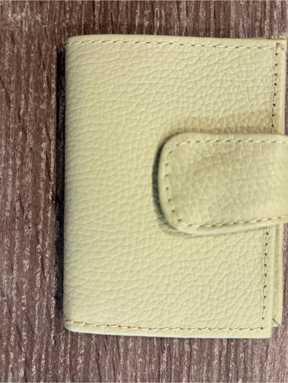 Leather Folio Phone Wallet Case - Light Yellow